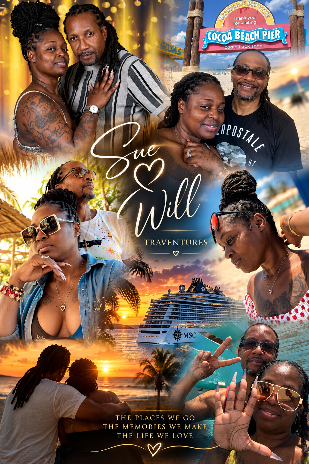 Sue and Will on a cruise
